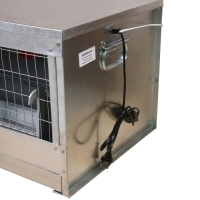 Брудер для цыплят, 100 &times; 40 &times; 45 см, с поддоном, кормушкой и поилкой, металлический