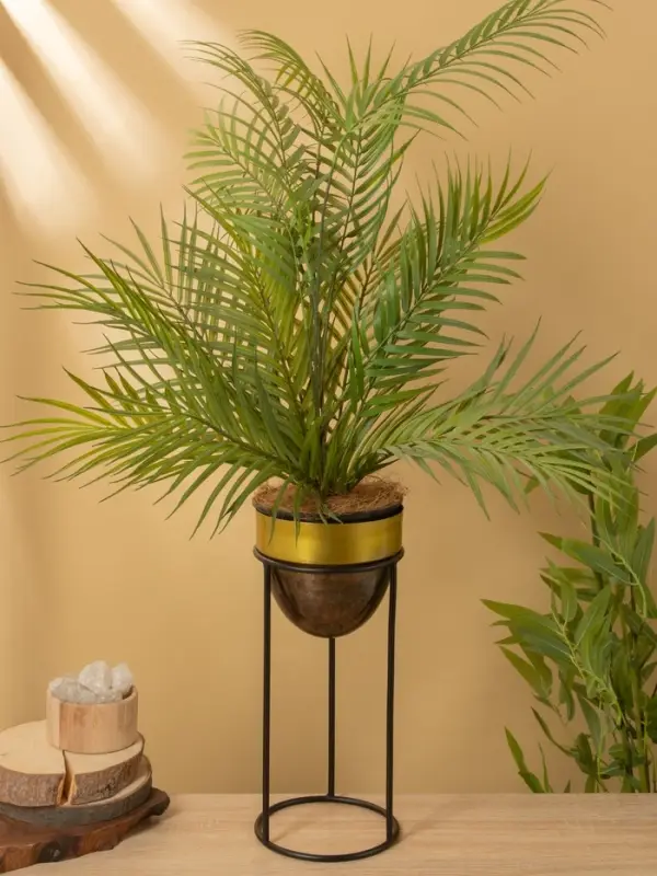 Кашпо на подставке "Золотое руно" железо 15,5х15,5х35,5 см