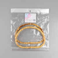 Ручки для сумки, 2 шт, бамбук, 17 &times; 12 см, толщина 0,8 см