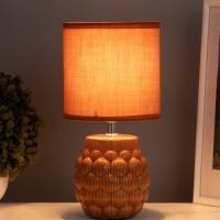 Лампа настольная "Хицугая" 1х40Вт Е14 какао 14х14х28см