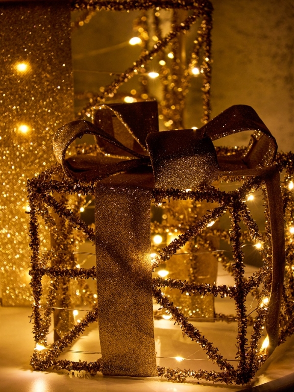 Фигура световая "Кубы", 25х20х15 см, 90 LED, батарейки ААх8 (не в компл.), свечение тёплое белое