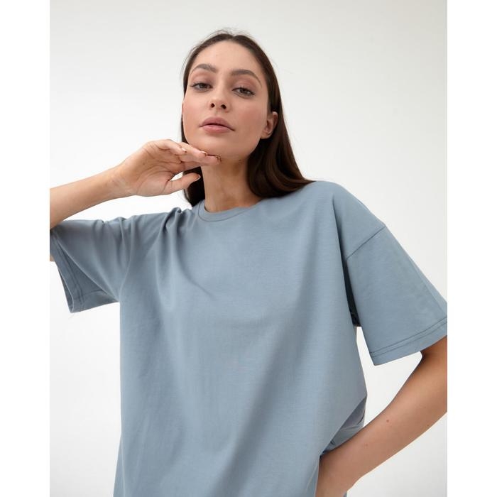 Футболка женская MIST basic, S-M, серо-голубой Футболка женская MIST basic, S-M, серо-голубой