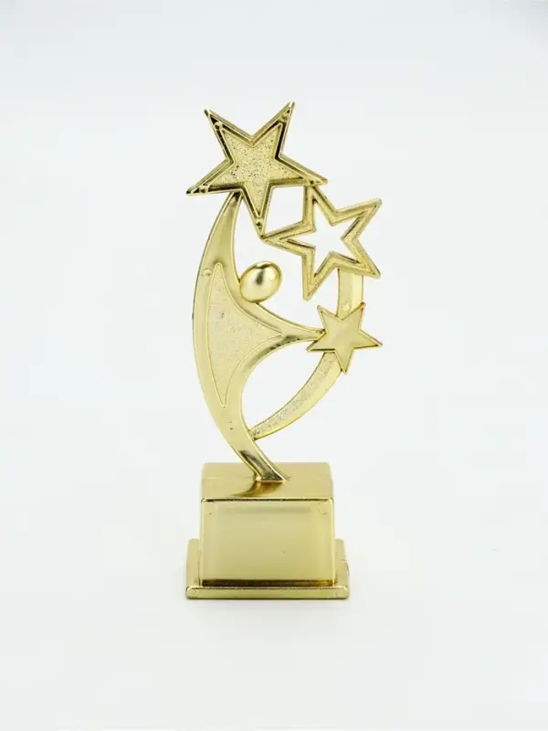 Кубок под нанесение &laquo;Человек со звёздами&raquo;, наградная фигура, золото, пластик