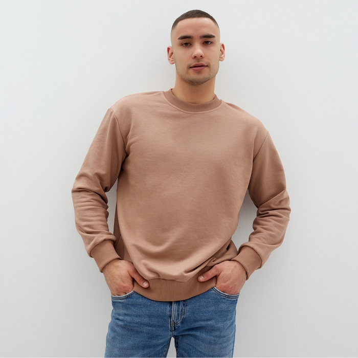 Джемпер мужской MINAKU: Basic line MAN , цвет бежевый, р-р 54 Джемпер мужской MINAKU: Basic line MAN , цвет бежевый, р-р 54