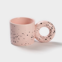 Кружка керамическая &laquo;Бублик&raquo;, 300 мл, цвет розовый