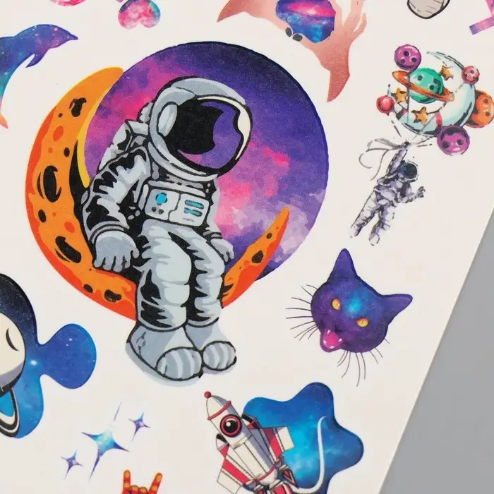 Переводные тату на тело цветные &laquo;Космос&raquo;, 7.5&times;14 см