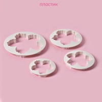 Набор выемок кондитерских для марципана и теста Доляна &laquo;Пионы&raquo;, 4 шт, d=8,5/10 /11,5/14,5 см