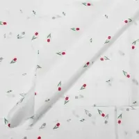 Бумага упаковочная тишью, &laquo;Цветы&raquo;, белый, 50 см &times; 70 см 17 грамм