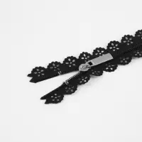 Молния &laquo;Спираль&raquo;, №3, неразъёмная, ажурная, замок автомат, 50 см, чёрная