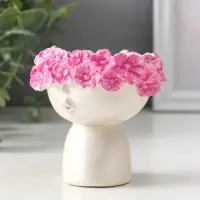 Подсвечник для тонкой свечи &laquo;Девочка в венке малая&raquo;, 7.5&times;9&times;8 см, перламутр