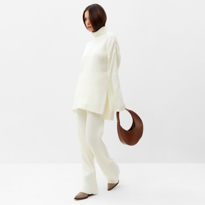 Костюм женский MIST (свитер и брюки), молочный, р. М (44-46)