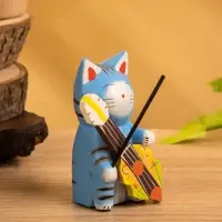 Сувенир &laquo;Кот с контрабасом&raquo;, 4&times;5&times;8 см, дерево, МИКС