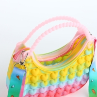 Сумка детская для девочки на молнии «Выбражулька», pop it, цвет розовый/сиреневый/малиновый Сумка детская для девочки на молнии «Выбражулька», pop it, цвет розовый/сиреневый/малиновый