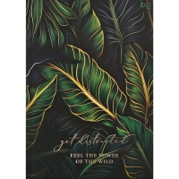 Блокнот А6, 64 листа в клетку Tropic style, твёрдая обложка, матовая ламинация, тиснение фольгой