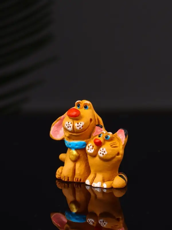 Фигура "Котик с собачкой" 3.6х4.2х2.2 см