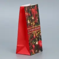 Пакет подарочный без ручек &laquo;С НОВЫМ ГОДОМ!&raquo;, 10&times;19.5&times;7 см