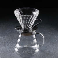 Пуровер стеклянный для заваривания кофе &laquo;Арабика&raquo;, 600 мл