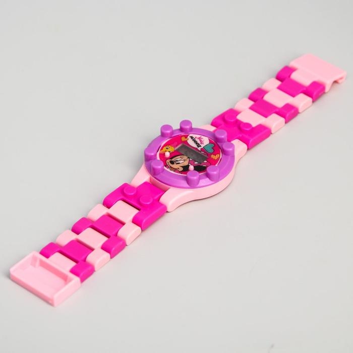 Часы наручные лего, Минни Маус, с ремешком-конструктором Часы наручные лего, Минни Маус, с ремешком-конструктором