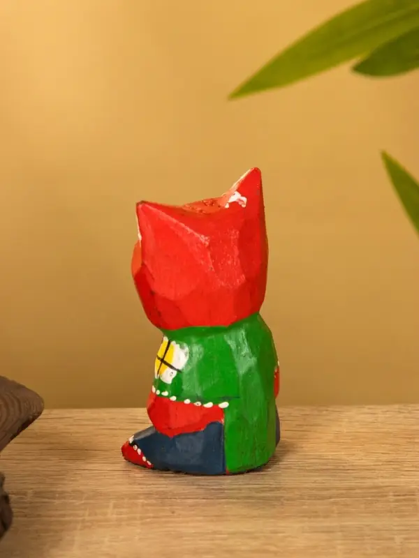 Сувенир интерьерный "Котики" 5х5х8 см, дерево, цв. красный