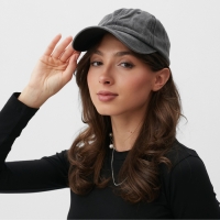 Кепка женская MINAKU, цвет черный, р-р 58 Кепка женская MINAKU, цвет черный, р-р 58