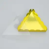 Коробка для печенья, кондитерская упаковка с пластиковой крышкой, &laquo;Жёлтая&raquo;, 18 х 3 см