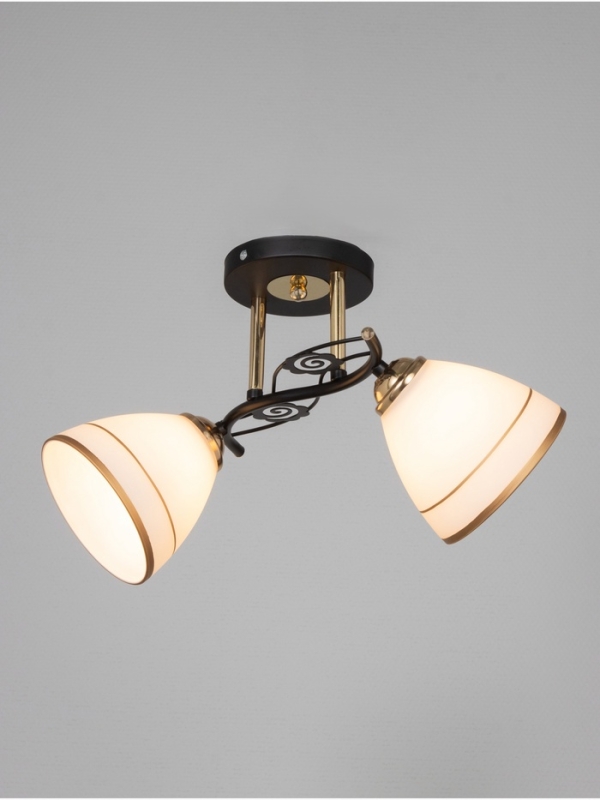 Люстра "Кира" 2х40Вт Е27 черный/золото