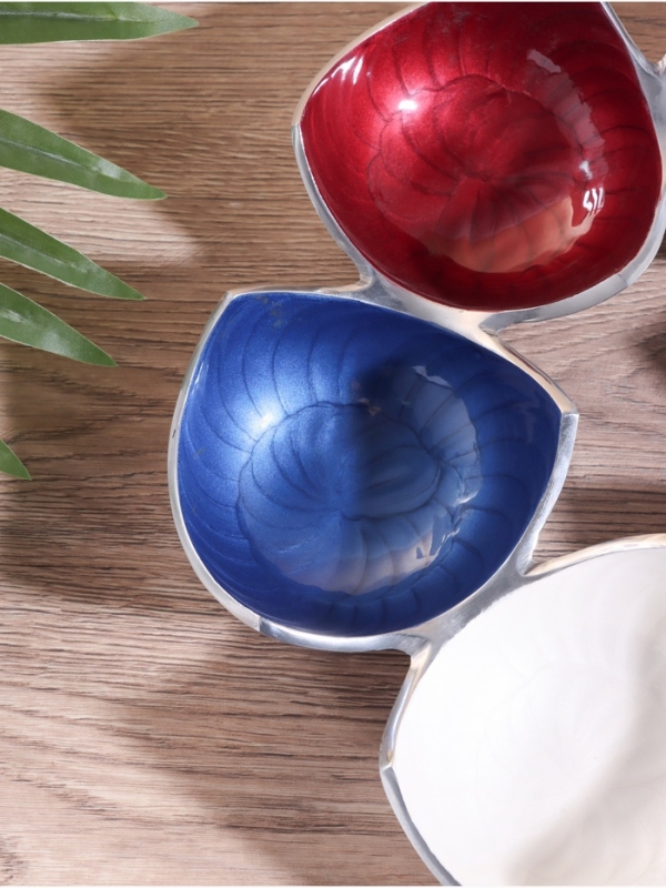 Менажница "Триколор" алюминий 29х29х3,5 см