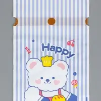 Пакет полиэтиленовый подарочный с лентой, "Счастье", 13 х 23 см