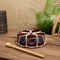 Сувенирный музыкальный инструмент "Бубен" 22х22х8 см МИКС