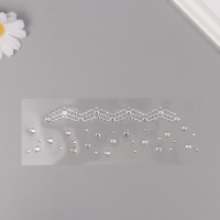 Наклейка пластик стразы "Чокер Роскошь" серебро 11,6х18 см Наклейка пластик стразы "Чокер Роскошь" серебро 11,6х18 см