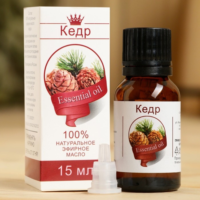 Эфирное масло &laquo;Кедр&raquo;, флакон- капельница, аннотация, 15 мл