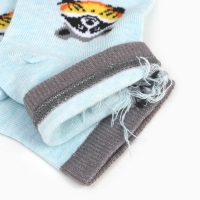 Носки женские "Еноты с арбузом", цвет голубой, размер 38-40