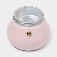 Кофеварка гейзерная "Облако" на 3 чашки, цвет розовый Кофеварка гейзерная "Облако" на 3 чашки, цвет розовый