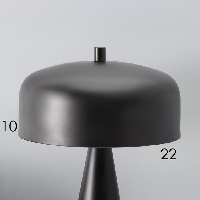 Настольная лампа с абажуром RISALUX &laquo;Манс&raquo; модерн, , G9, 3 Вт, чёрный, 22&times;22&times;37 см