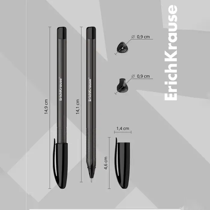 Ручка шариковая ErichKrause U-108 Original Stick, узел 1.0 мм, чернила чёрные, супермягкое письмо, длина линии письма 1000 метров