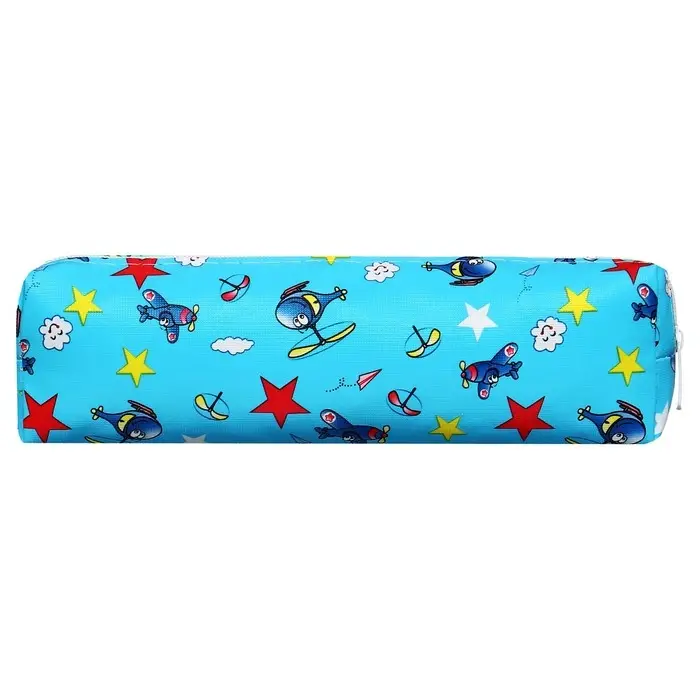 Пенал школьный на молнии "Самолеты" Calligrata, голубой