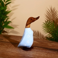 Сувенир "Утка в голубом" дерево 20 см