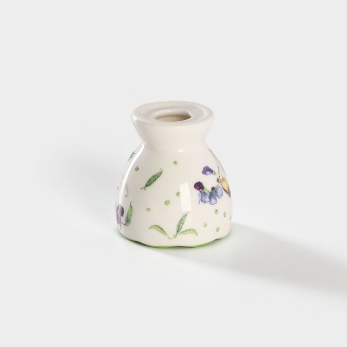 Подставка фарфоровая для яйца Доляна &laquo;Зелёный сад&raquo;, 4,5&times;5 см