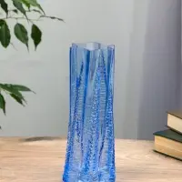 Ваза стекло настольная "Флоранс" 25х11х9 см, голубой