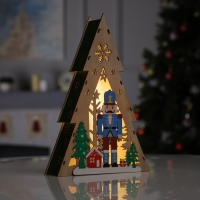 Светодиодная фигура &laquo;Щелкунчик&raquo; 20 &times; 30 &times; 5.5 см, дерево, батарейки AAAх2 (не в комплекте), свечение тёплое белое