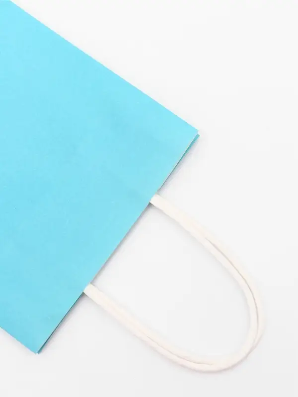 Пакет крафт под бутылку, &laquo;Лазурный&raquo;, 14&times;8&times;32 см