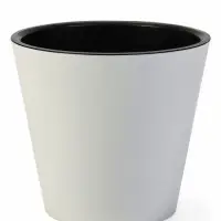 Горшок для цветов "Rosemary" D-20 см, 4 л с дренажной вставкой, белый