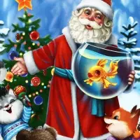 Подарочная коробка новогодняя &laquo;Золотая рыбка&raquo; 14&times;6&times;21 см