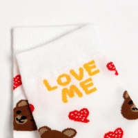 Носки женские "Love me", цвет белый, размер 36-40
