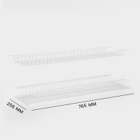Сушилка для посуды с поддоном для шкафа 80 см, 76.5&times;25.6 см, белая