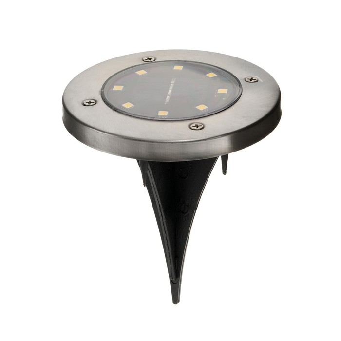 Садовый светильник на солнечной батарее, 11.5 &times; 13 &times; 11.5 см, 8 LED, свечение тёплое белое