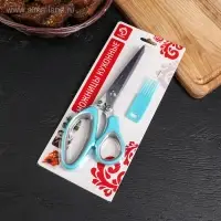 Ножницы кухонные для зелени Доляна &laquo;Шеф&raquo;, 21 см, цвет МИКС