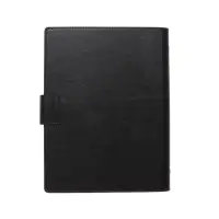 Органайзер на кольцах, А5, с хлястиком, 80л, линия, к/зам, Черный