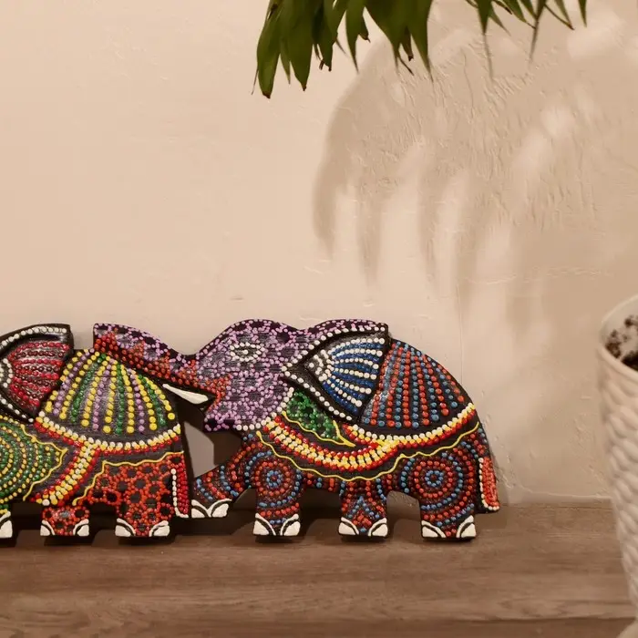 Панно декоративное &laquo;Три слона&raquo;, 50&times;13&times;1.5 см, МИКС