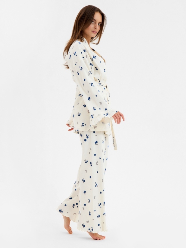 Пижама женская (рубашка и брюки) KAFTAN Blueberry р.48-50